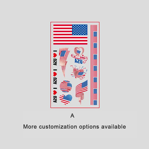 Set de Tatuajes de Banderas Nacionales de 20 Países, Calcomanías Faciales <span class=keywords><strong>para</strong></span> Fanáticos, Arte Corporal <span class=keywords><strong>para</strong></span> Fiestas - Product Image 4