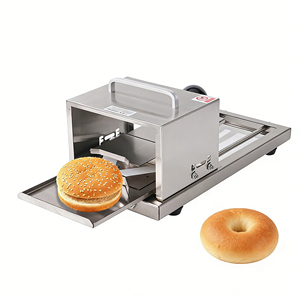 Trancheuse à <span class=keywords><strong>pain</strong></span> manuelle de bonne qualité et abordable pour les petites entreprises et l'usage domestique, idéale pour les pains à burger, les bagels et le <span class=keywords><strong>pain</strong></span> rond - Product Image 2