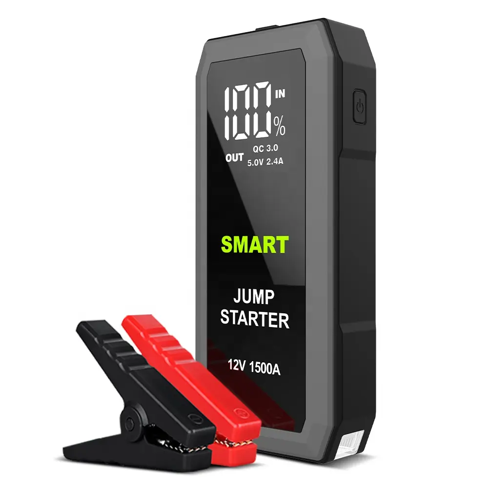 Üretici sıcak satıyor taşınabilir araba Jumper taşınabilir şarj cihazı bataryası atlama marş 2000Amp araba atlama marş akıllı LCD ekran