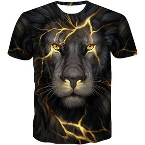 Fitspi 3D Printed Lion King Tshirt <strong>Mens</strong> <strong>Animal</strong> Graphic Tee Short Sleeve Casual Shirt <strong>Mens</strong> Wildlife Themed Tshirt for <strong>Men</strong> - Product Image 2