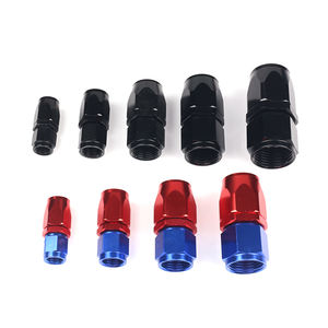 AN4 AN6 AN8 AN10 AN12AN16ストレート45度90度180度アルミニウムスイベルホースエンドANゴムホース用継手 - Product Image 2