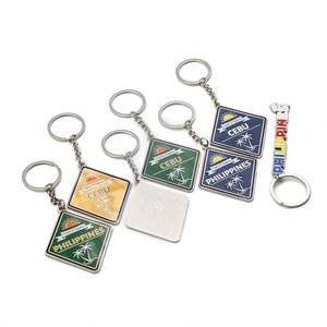 Porte-clés personnalisé avec logo d'entreprise, lettre de dessin animé, porte-clés en métal émaillé dur ou souple - Product Image 2