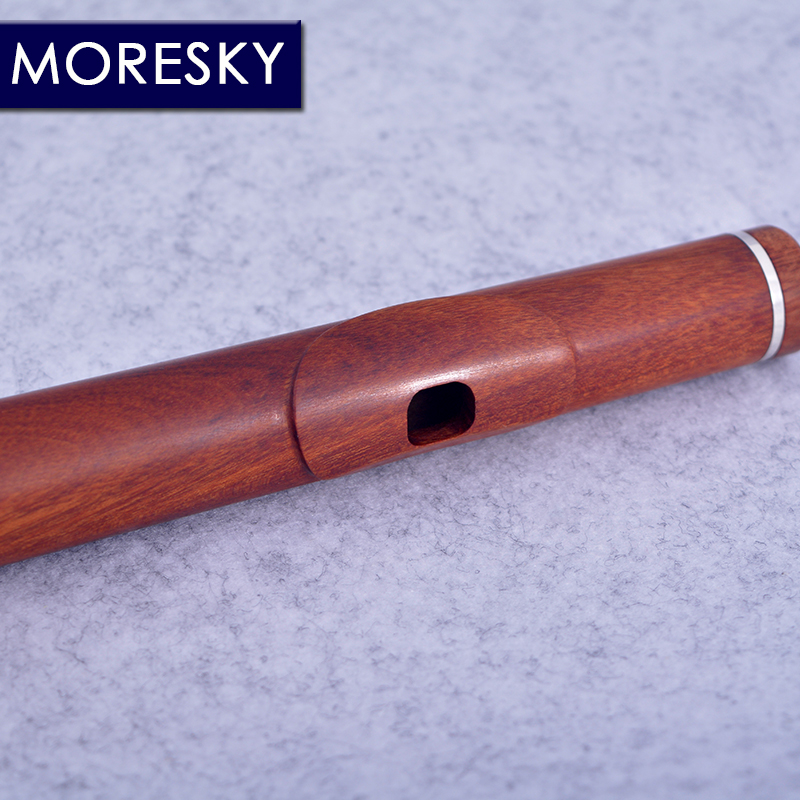 MORESKY Redwood Flute 17 Open Hole Silver Plated E Key Rosewood