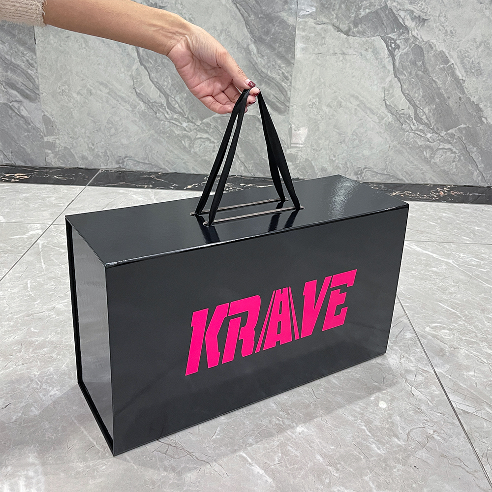 Direct Sales China Wholesale Custom Logo Collapsible Clamshell Carton Box Shoes Packaging Black Shipping Boxes for Shoes