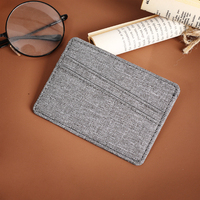 Dompet Kartu Bisnis Kulit Tipis Vintage dengan Logo Custom, Penahan Kartu, untuk Pria