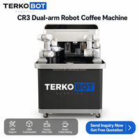 Robot collaboratif double bras CR3 pour machine à café latte automatique, robot pour latte art pour café, centre commercial, bureau, kiosque à café autonome