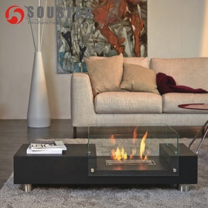 Chimenea de inserción de quemador de etanol inteligente, diseño moderno, de pie - Product Image 3