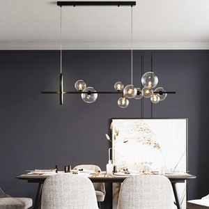 Nordic-Style Minimalist Luxury Modern Dining <b>Table</b> Pendant Light Creative Unique Designer Glass Bubble Chandelier for Restaurant - Product Image 3