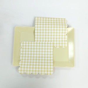 Hot-selling 16 PCS 4 Colors Plaid Tissue Paper 3-ply Compostable <strong>Napkin</strong> for Baby Shower Birthday Wedding Party - Product Image 4