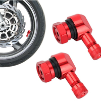 Válvula de neumático de motocicleta multicolor-Tapa Tpms Válvulas de neumático Cuerpo de aluminio Núcleo de latón