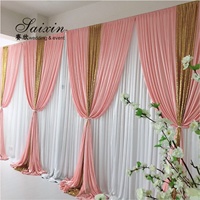 Unique d'étape d'événement de mariage décoration toile de fond tissu sequin