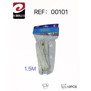 Accesorio de 1.5 Metros para Gestión de Cables de TV, Diseño Flexible de Plástico Macho y Hembra - Product Image 1