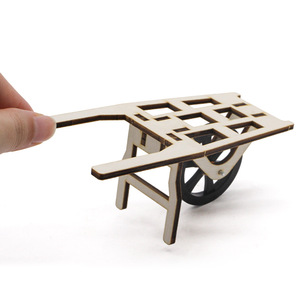 Kit de modelo de carretilla de madera para niños, juguete científico educativo STEM, 7-9 años, ensamblaje manual, proyecto educativo de manualidades - Product Image 3