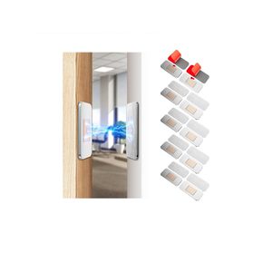 <b>Magnetic</b> Closure Stainless Steel No-Drill Cabinet Door Catch Invisible <b>Magnetic</b> <b>Lock</b> For Wardrobe Drawer Door Sticker - Product Image 4