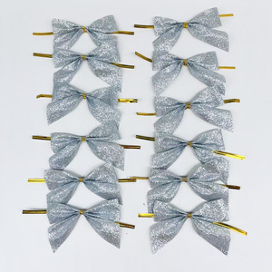 Ruban à paillettes personnalisé en gros avec nœud préformé et attache torsadée pour décorations de Noël, vaisselle, emballages et décoration intérieure - Product Image 4