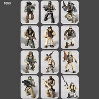 Jouets d'équipe SWAT, soldats de la Seconde Guerre mondiale, figurines militaires, kits de modèles en plastique, soldats allemands, armes à feu, armes militaires