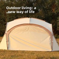 Tente dôme à auvent extérieur grande capacité, imperméable, anti-UV, anti-moustiques, portable et pliable pour camping et pique-nique