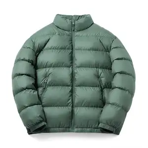 Factory Wholesale OEM Men's Duck Down Coat Solid Color Women Casual Winter Custom Waterproof Down Puffer Jacket For men
