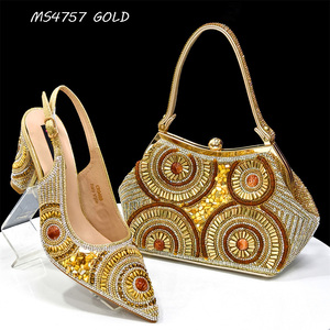 Ensemble Sac à Main Italien et Escarpins à Talons Hauts Coordonnés pour <span class=keywords><strong>Femme</strong></span>, Idéal Soirée Africaine - Product Image 5
