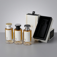 Botol Kaca Silinder Unik dengan Bagian Bawah Transparan dan Leher Crimp untuk Minyak Parfum 100 ml dengan Pompa Atomizer