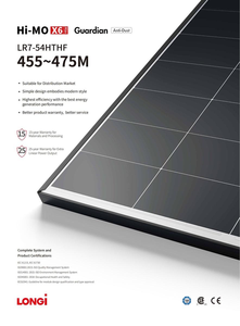 Pour Longi HiMo6 MAX-Guardian LR7-54HTHF 465W/470W Bipv Onduleur Solaire Garantie de 15 ans pour le Traitement des Matériaux N-Type IBC OEM - Product Image 4