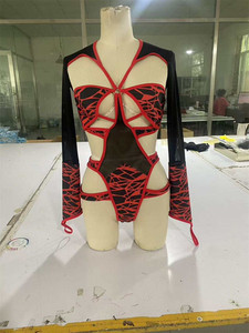 Maillot <span class=keywords><strong>de</strong></span> <span class=keywords><strong>bain</strong></span> une pièce monokini découpé personnalisé style carnaval, tenue <span class=keywords><strong>de</strong></span> plage pour le lundi <span class=keywords><strong>de</strong></span> Jouvert des Caraïbes, fournisseur en gros d'été - Product Image 2