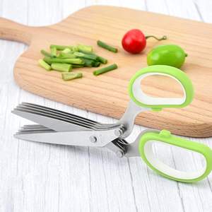 Ciseaux de cuisine professionnels multifonctions en acier inoxydable de 7,5 pouces avec 5 lames, ciseaux à herbes avec peigne - Product Image 3