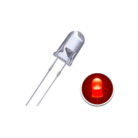 Diodes LED rouge profond 620nm 5mm, angle de vision de 50 degrés, 1200cmd, fabriquées en Chine