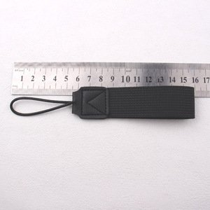 Correa de muñeca tejida con pestaña de cuero, cordón de tela, etiqueta de PU para llavero, transporte manual, cincha multicolor - Product Image 2