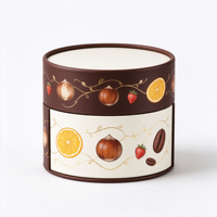 Boîte cadeau ronde rigide en papier pour chocolats et bonbons avec insert en mousse EVA, boîte d'emballage alimentaire de qualité alimentaire