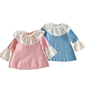 Váy bé gái mùa thu kiểu mới thêu ren cổ rộng dệt kim chất liệu len kiểu công chúa - Product Image 5