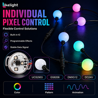 Luces LED de Cadena de Bolas de Píxeles 3D RGB DMX512 UCS2903 de 50 mm, Inteligentes y Direccionables, IP67, 24 V, OEM ODM, para Decoración de Eventos Comerciales