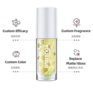 Etiqueta privada Logotipo personalizado Aceite de labios con sabor transparente Brillo de labios Aceite de brillo de labios Base de aceite de labios - Product Image 3