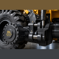 Backhoe Loader Hidrolik 35L Heavy Duty 4x4 dengan Kabin AC Tertutup untuk Pertambangan dan Konstruksi
