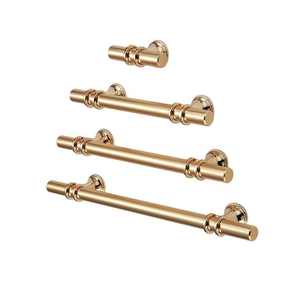 Poignées de meuble longues de luxe nordique moderne, noires et dorées, en alliage de zinc durable et antirouille pour tiroirs, commodes, armoires et cuisines - Product Image 5