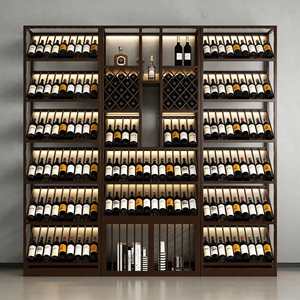 Moderno Estante de Vino de Pared Multicapa, Estilo Europeo Artístico, de Acero Inoxidable, Mueble para el Hogar, Soporte de Almacenamiento y Exhibición, Estante para Bodega **Acero Inoxidable** - Product Image 1