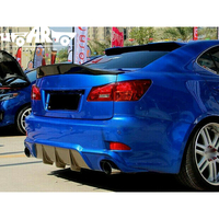 Aileron arrière Haosheng en ABS aspect fibre de carbone, style R, pour Lexus IS 2006 2007 2008 2009 2010 2011 2012