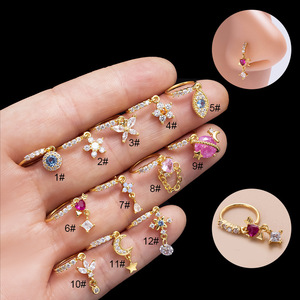 Mode coloré Zircon papillon pendentif nez anneau nez <span class=keywords><strong>narine</strong></span> <span class=keywords><strong>Piercing</strong></span> <span class=keywords><strong>bijoux</strong></span> pour femmes - Product Image 1