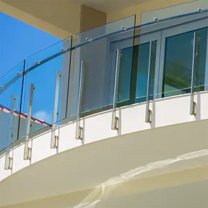 Chinese Factory Flat Clear Glass Toughened Pool Railing Tempered Glass Price Cost Per Square Meter