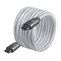 Kabel Data Pengisian Cepat 5A 240W Tipe-C Berlapis Tembaga Murni Baru Grosir, Pelindung Kepang, Selubung PVC untuk Penggunaan Kamera iPhone 17 16 15