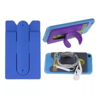Portefeuille de téléphone portable, portefeuille adhésif en silicone 3M pour carte de crédit, pochette de pochette ultra-mince pour porte-monnaie