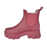 Bottes de pluie transparentes chic pour femme - Imperméables, antidérapantes, tige en TPR/PVC/TPE, design pieds nus en polyester pour toutes les tenues