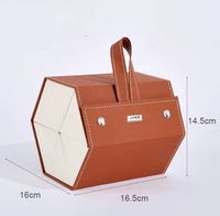 Boîte d'emballage multicolore Transformable/boîte de rangement de lunettes de soleil 3D avec poignée/boîte en cuir imbriquée