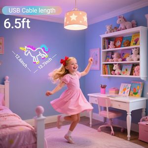 Unicorn tùy chỉnh Led Neon dấu hiệu cho quảng cáo bia quán bar sự kiện kinh doanh trung tâm mua sắm phòng ngủ của trẻ em-trang trí tường hoàn hảo - Product Image 5