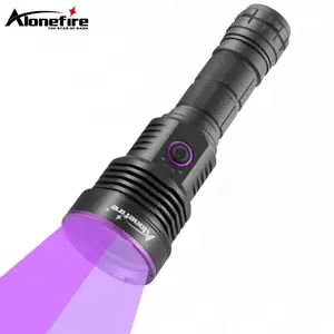 Alonefire SV43 2 in 1 395 + 365nm 15W 2 LED yüksek güç UV el feneri ultraviyole ışık UV Torch akrep avcılık cevheri işaretleyici algılama