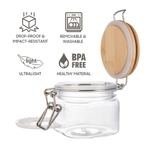 BPA Free 200ml Flip Top PET <b>Jar</b> Food Grade Clear <b>Plastic</b> Canister for Nuts Candy Spices - Product Image 5