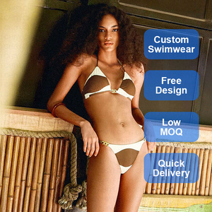 Costume da Bagno <span class=keywords><strong>di</strong></span> <span class=keywords><strong>Lusso</strong></span> Personalizzato, <span class=keywords><strong>Bikini</strong></span> Brasiliano a Due Pezzi Triangolare per Donna - Product Image 1