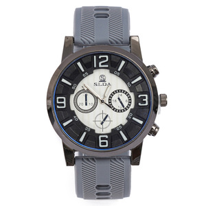 Montre décontractée pour homme, montre à quartz tendance, montre-bracelet à bracelet en silicone élégante et polyvalente - Product Image 1