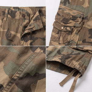 Pantalones Cortos Cargo de Camuflaje para Hombre OEM ODM, Tallas Grandes, con Múltiples Bolsillos con Cremallera, Ropa Casual para Senderismo al Aire Libre, Largura hasta la Rodilla TKAN7742 - Product Image 4