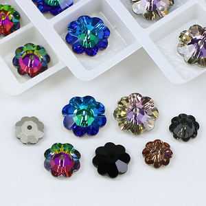 크리스탈 유리 모조 다이아몬드에 동주 플랫백 바느질 도매 럭셔리 품질 느슨한 크리스탈 비즈 의류 DIY 재봉 액세서리 - Product Image 5